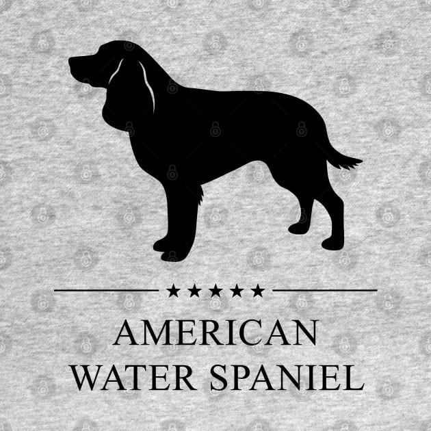 American Water Spaniel Black Silhouette by millersye